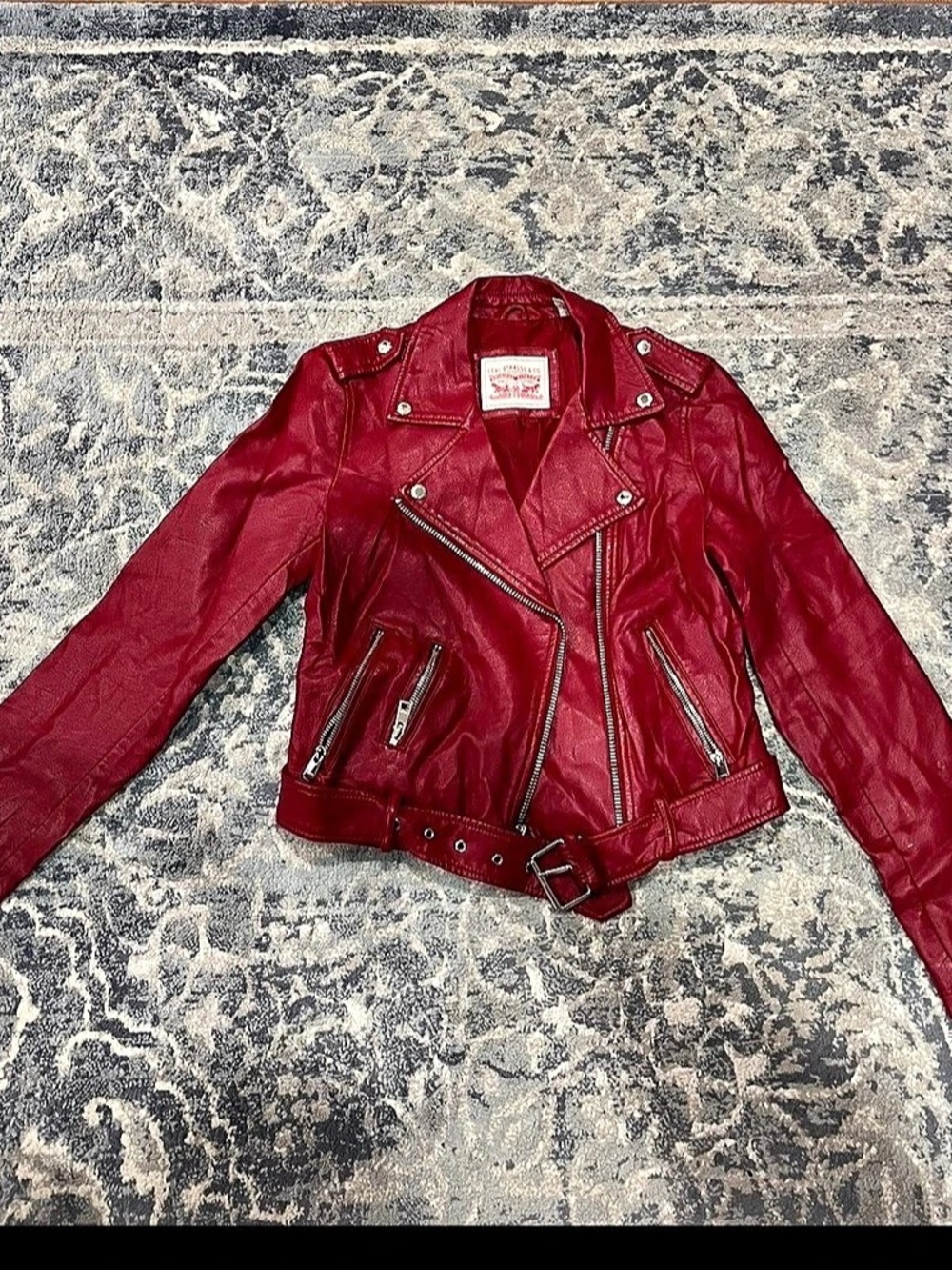 Levi Strauss & Co. Red Moto Jacket Like New